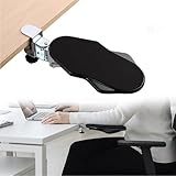 Ergonomische Armlehnenstütze Handgelenkauflage: Armstütze Schreibtisch 90° Faltbare und 180° Drehbare Unterarmstütze mit Metallklemme und Polsterung für Büro Homeoffice Gamer