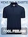 MAGCOMSEN Men's Polo Shirts Short Sleeve Golf Quick Dry Collared Moisture Wicking Athletic Performance Polos Navy XL