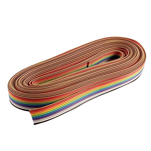 GAROZATION 10 Pin Rehearsal Cable 2 Rolls Flat Ribbon Cable 5m Pitch for Construction