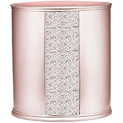 Zahari Home Sinatra Waste Basket Decorative Beautiful Designs Bathroom Bedroom Living Room Decor, Blush