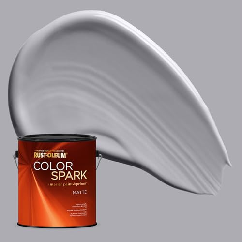 Image of Rust-Oleum Color Spark Interior Paint and Primer in One, Matte, Milky Way, 1 Gallon