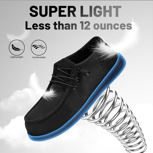 Steel Toe Shoes for Men Lightweight Loafers Slip On Safety Work Shoes Composite Toe Comfortable Non Slip Tennis Dress Sneakers4