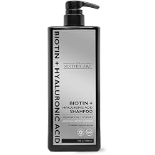 Biotin & Hyaluronic Acid Shampoo with Coconut Oil & Vitamin E Hydrating Thickening Shampoo for Dry Thinning Hair, Sulfate Free Formula for Volume Strength & Shine, Men & Women 33.8 oz