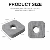 Jinfanshurich Poduszka do piercingu – 23 × 23 × 5 cm – poduszka do spania na boku z wycięciem na uchu z pianki memory – łagodzi ból ucha dla osób śpiących na boku