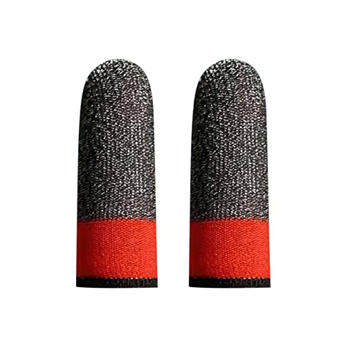 Joliy Fundas para Dedos para Juegos - Funda para Dedos para Controlador de Juegos móvil - Fundas para Pulgar Transpirables antisudor | Manga de Dedo de Fibra Plateada Cover