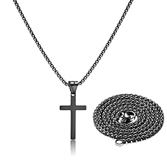 Black:Cross Pendant 0.4'' * 0.8''