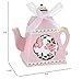 Kate Aspen, Tea Time Whimsy Collection, Teapot Tea Party Favor Box (Set of 24), One Size, Pink