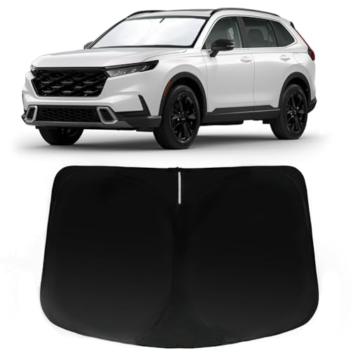 Image of Car Front Windshield Sun Shade for Honda CRV 2023 2024, Car Window SunShades Shield Cover Visor Protector with 240T Reflective Fabric UV & Sun Heat Protection Accessories
