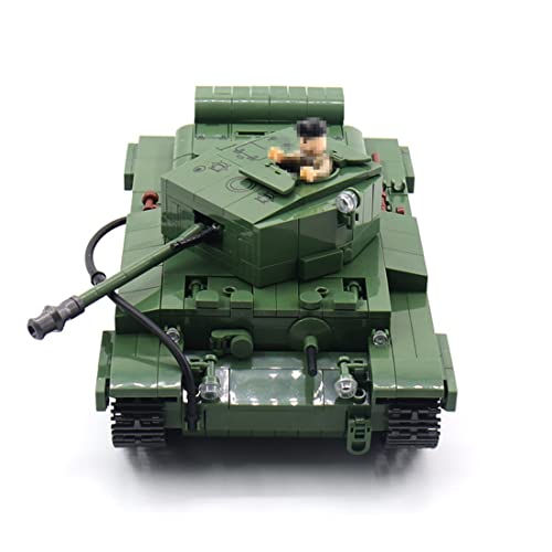 PURES Technik Panzer Bausteine, 883 Klemmbausteine Technik Militär WW2 Cromwell A27M Panzer Modellbausatz, Kompatibel… – Bild 6