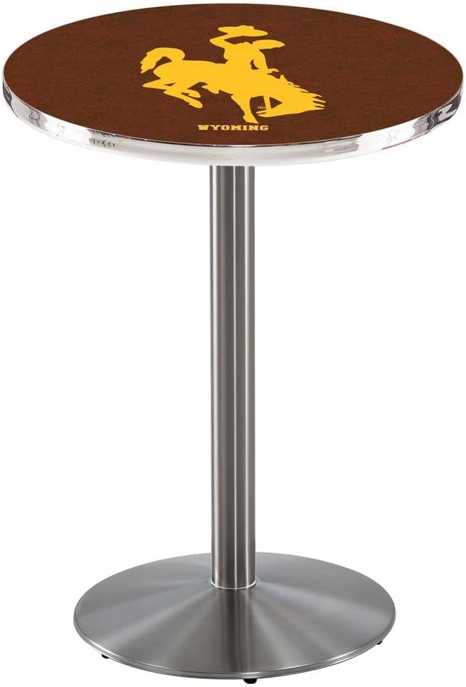 Holland Bar Stool Co. L214-42" Stainless Steel Wyoming Pub Table with 36" Dia. top