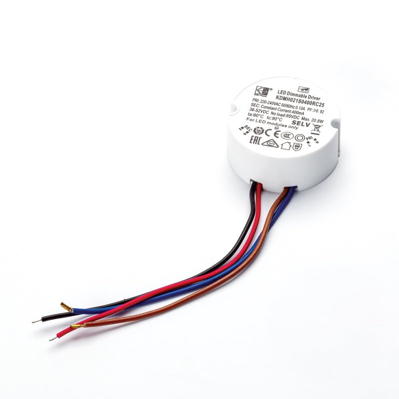 Transformateur électronique rond KEGU KDMH021S0400RC25 blanc 400 mA