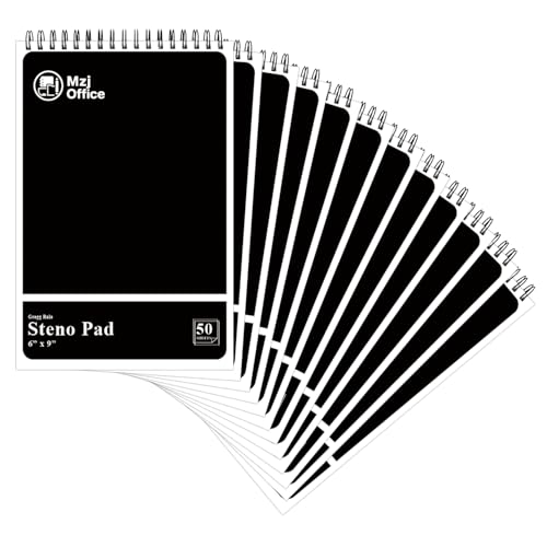 Bloc de notas Steno Pads con espiral superior libre de atascos y rayado Gregg