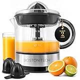 Spremiagrumi Elettrico 40W Boston Tech MasterJuicer – Filtro Anti-Polpa, 700ml Capacità, Doppia Rotazione, BPA Free, Facile da Pulire, Design Compatto per Succo Fresco e Naturale