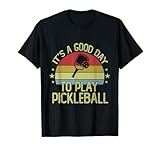 È un buon giorno per giocare a pickleball divertente retrò vintage maglietta