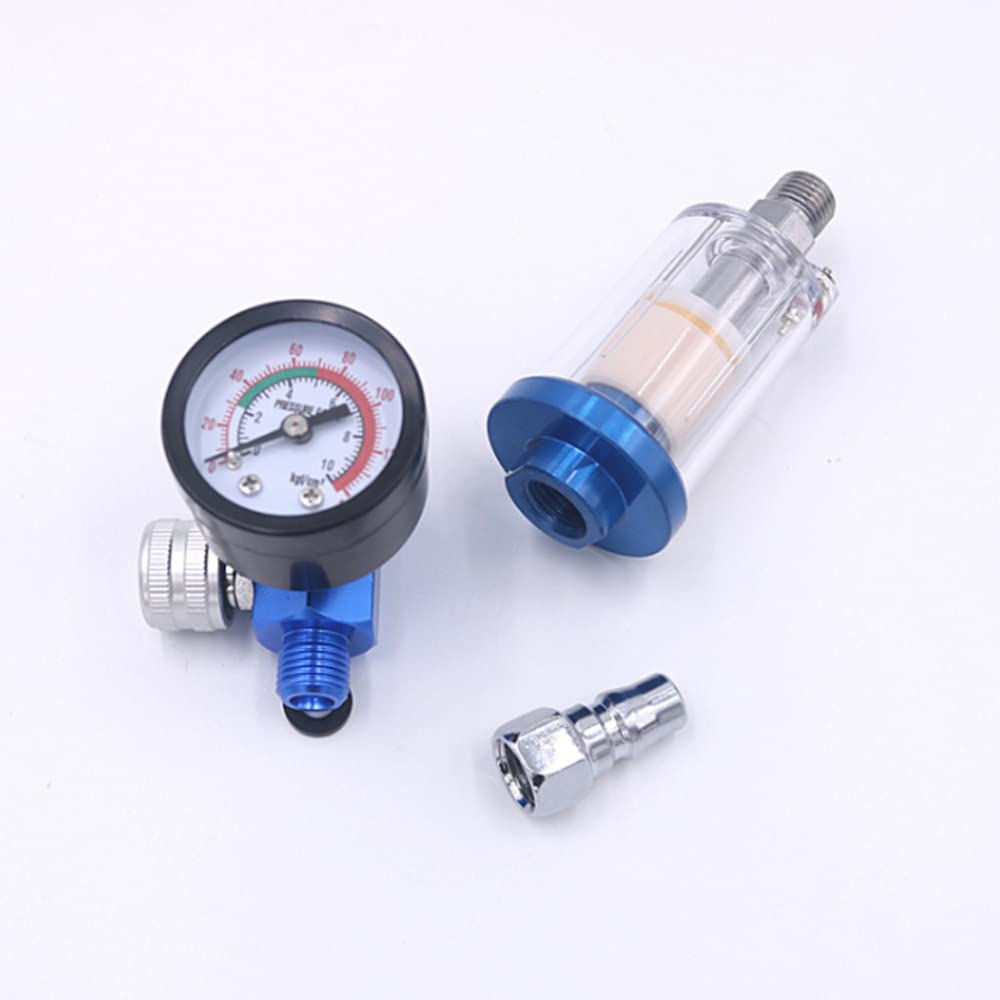 Lot de 2 pistolets de pulvérisation de peinture - Séparateur d'eau et d'huile - Filetage standard 1/4 - Modèle B