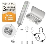 CIRCLE JOY – CIRCLE JOY Wiederaufladbarer Handmilchaufschäumer mit 3 Gesc