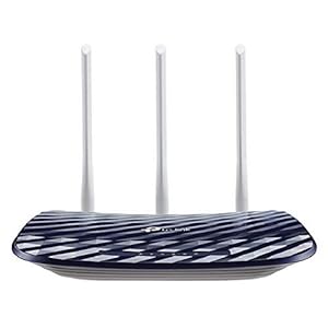 TP-Link AC750 Dual Band Wireless Cable Router, 4 10/100 LAN + 10/100 WAN Ports, Support Guest Network and Parental Control, 750Mbps Speed Wi-Fi, 3 Antennas (Archer C20) Blue, 2.4 GHz