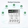 HiQuick LCD 4-slot Battery Charger for AA & AAA Rechargeable Batteries, Type C and Micro USB Input, Fast Charging Function, Intelligent Battery Detection Technology #5