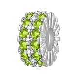 LONGLUCK Colgante de clip de plata de ley 925 para pulseras, collares y perlas con circonita cúbica 5A, regalo para el día de la madre para mujeres, Plata de ley