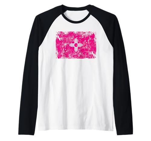 NEW MEXICO Bandiera Pink | New Mexico Maglia con Maniche Raglan