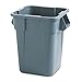 Rubbermaid Commercial 353600GY Brute Container, Square, Polyethylene, 40 gal, Gray