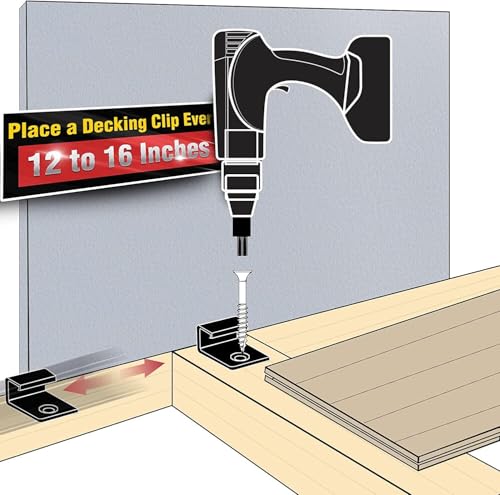 WPC Clips, Versteckte Befestigung mit T-Clip mit Schrauben, versteckte Befestigung mit Edelstahlschrauben, 6 mm Terrassenclips Kunststoff für WPC/BPC Dielen (30 Ohne Schrauben - Beginning/End Clips)