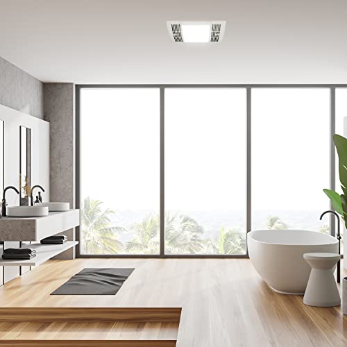 Image of Akicon Bathroom Fan with Light Ultra Quiet 90CFM 1.5Sone Ventilation Fan Exhaust Fan with LED Light（11W E26 Base LED Bulb Included）