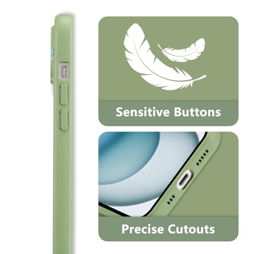 RALEAVO Floral Case for iPhone 15 Plus Silicone Cute Cover for Women,Green by RALEAVO - Used condition - Image 4