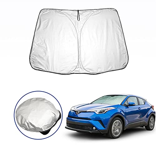 【RUIYA】トヨタ C-HR サンシェード C-HRフロントガラスサンシェード 紫外線カット インテリア パーツ 収納袋付き