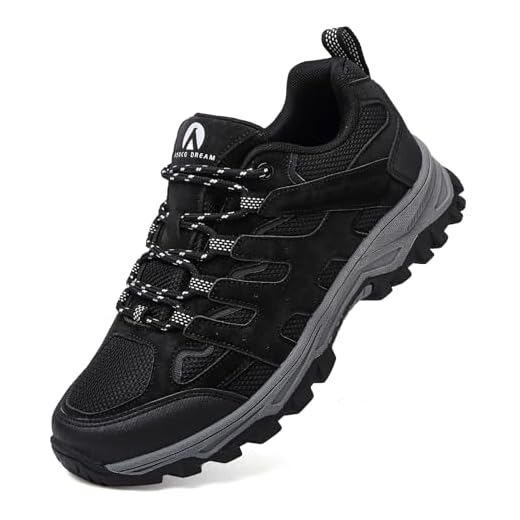 Unitysow Chaussures de Randonnée Homme Femmes D'extérieur Sport Chaussures de Trekking Respirant Antidérapantes Chaussure de Marche Sneakers,Noir,Taille 43
