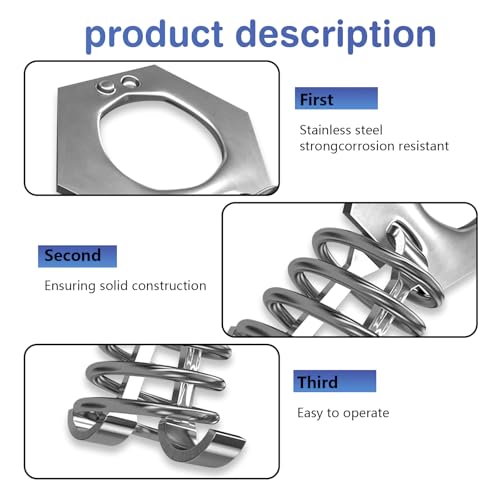 Image of Downhill 2 PCS Water Heater Cam Lock, RV Door Latch Assembly, Heater Valve Bracket Replacement, Universal Stainless Steel Heater Fastener for Motor Home Caravan (Silver)