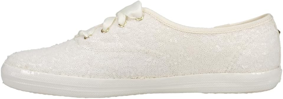 Keds Womens Champion Celebrations Sequin Lace Up Sneakers Shoes Casual - Off White - Size 9 M