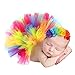 Hifot Recién Nacido Bebé Niña Falda de Tutú + Cinta de Pelo de Flores Accesorios de Fotografía Prop Trajes Ropa para Fiestas Cumpleaños Boda
