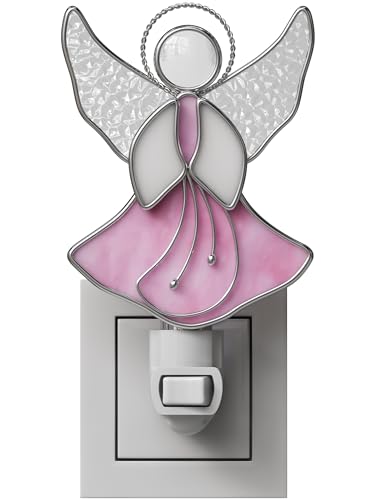 Kundgla Night Light Flying Pink Angel Stained Glass Night Lights Plug Into Wall thumb #8
