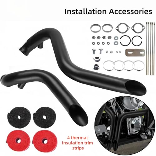 RongTengKeJi Black LAF Exhaust Pipes