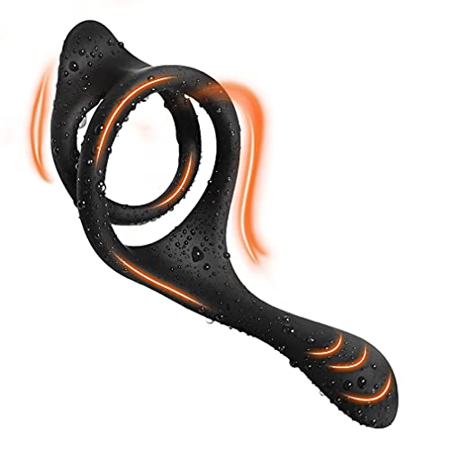 CộCkrîng ánnéau Anneau Vibrant Pénis,Vibrateur Anneau avec 10 Vibration pour Homme avec érection,Double Anneau Vibrant sans Fil pour Couple-Y3