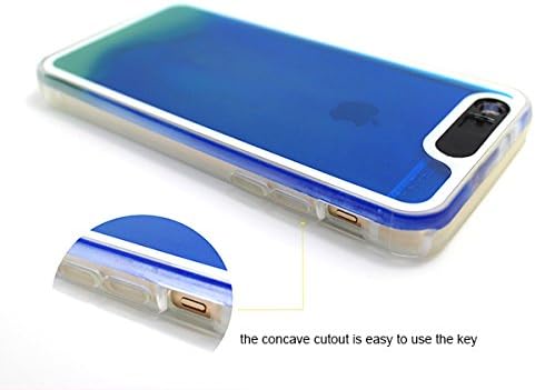 LifeBox Glow Apple iPhone 6/6s Case 4.7" Dual Layer Hybrid Bumper Double Protection with Liquid Infused Glow in The Dark Fluoroscent with Glitter and Stars - Retail Package - Diamond