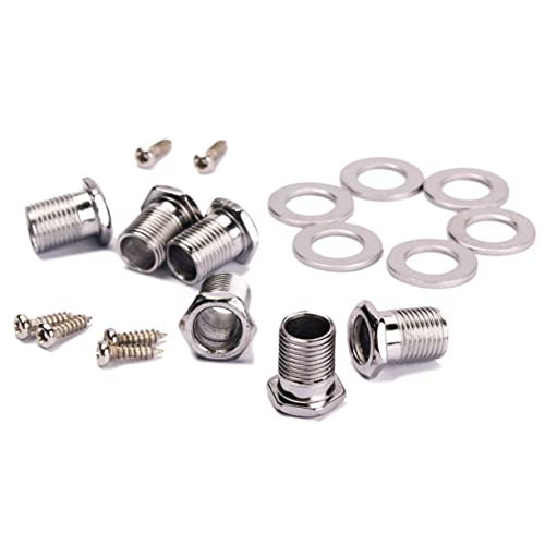 FUNOMOCYA 6l Silver Electric Guitar Tuning Keys Guitar Machine Heads Durable Metal Body Tuner