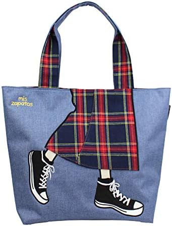 Amazon ミスサパト トートバッグ レディース サイズ ナイロン ロングスカート ブルー Mis Zapatos ミスサパト トートバッグ
