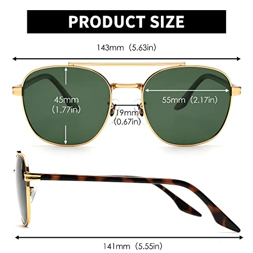 Image of JIM HALO Retro Square Aviator Sunglasses Premium Glass Lens Flat Metal Eyewear Men Women