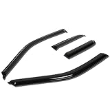 Compatible with Ford F-150 Super Cab 4pcs Tape-On Window Visor Deflector Rain Guard