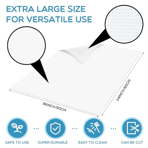 Tabla de cortar flexible extra grande 36x24 in plástico blanco miniatura 2