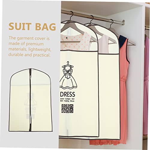 DECHOUS 5pcs Hanging Clothes Storage Wardrobe Garment Bag Clothing Storage Bag Zippered Easy Open Prevent Wrinkles3