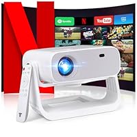 Wielio 2025 Neuer Full HD 1080P Smart Beamer,Integrierte Apps,Android 11,28000 Lumens,4K Unterstützung,Trapezkorrektur,WiFi 6&Bluetooth 5.2,Heimkino Beamer Kompatibel mit iOS/Android/PS5