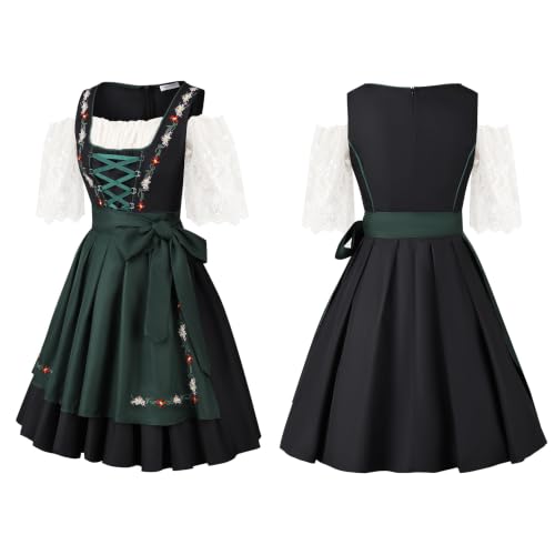 SightYoung Bavarian Dirndl Dress,Oktoberfest Outfit Women,Green,L by SightYoung - Used condition - Image 4