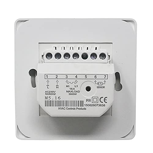 KETOTEK Manuel Thermostat Chauffage au Sol Electrique avec sonde AC 220V 16A, Régulateur de Thermostat Plancher Chauffant Mécanique - Image 5