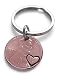 2018 US One Cent Penny Keychain with Heart Around Year; 1 Year Anniversary Gift, Couples Keychain