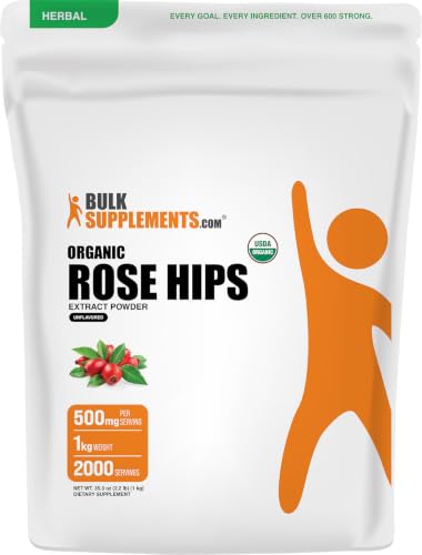 BulkSupplements.com Organic Rosehip Extract Powder - Rose Hips Supplement, Rosehip