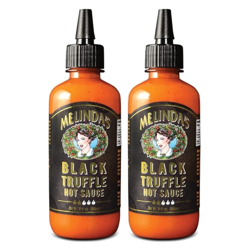 Melinda's Black Truffle Bundle: 24 fl oz Black Truffle Hot Sauce | 2 Pack | & 1-8