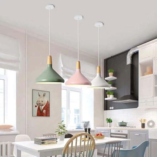 Suspension minimaliste moderne aluminium rose au design épuré culot E27 - 4